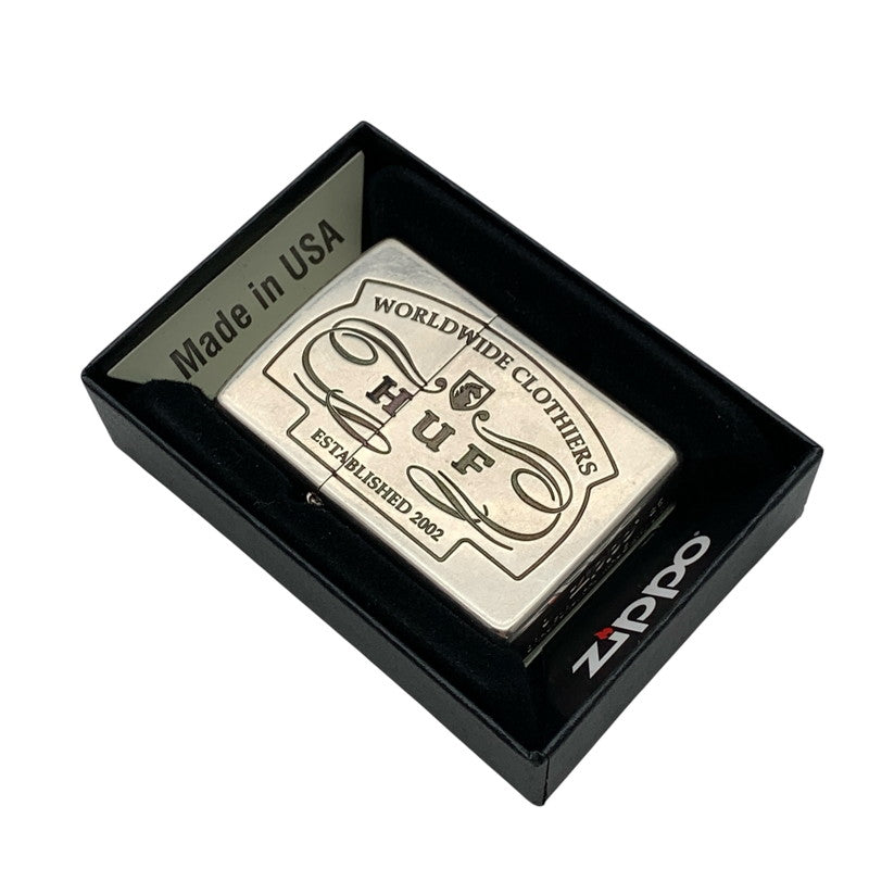 【中古品】【メンズ】 ZIPPO ジッポ HUF WORLDWIDE CLOTHIERS ハフ オイルライター ライター 206-261017-gm-35-fuzh カラー：シルバー 万代Net店