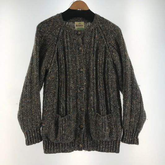 【中古品】【レディース】 BONNER OF IRELAND ボナーオブアイルランド WOOL CARDIGAN ウールカーディガン BROWN カラーネップ サイズ不明 上着 アウター ※首タグに小さな汚れあり 170-261018-io-12-fuzh サイズ：不明 カラー：ブラウン 万代Net店
