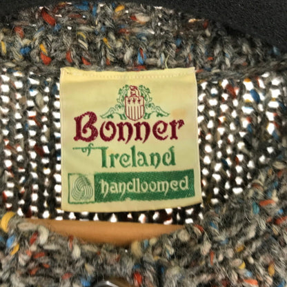 【中古品】【レディース】 BONNER OF IRELAND ボナーオブアイルランド WOOL CARDIGAN ウールカーディガン BROWN カラーネップ サイズ不明 上着 アウター ※首タグに小さな汚れあり 170-261018-io-12-fuzh サイズ：不明 カラー：ブラウン 万代Net店