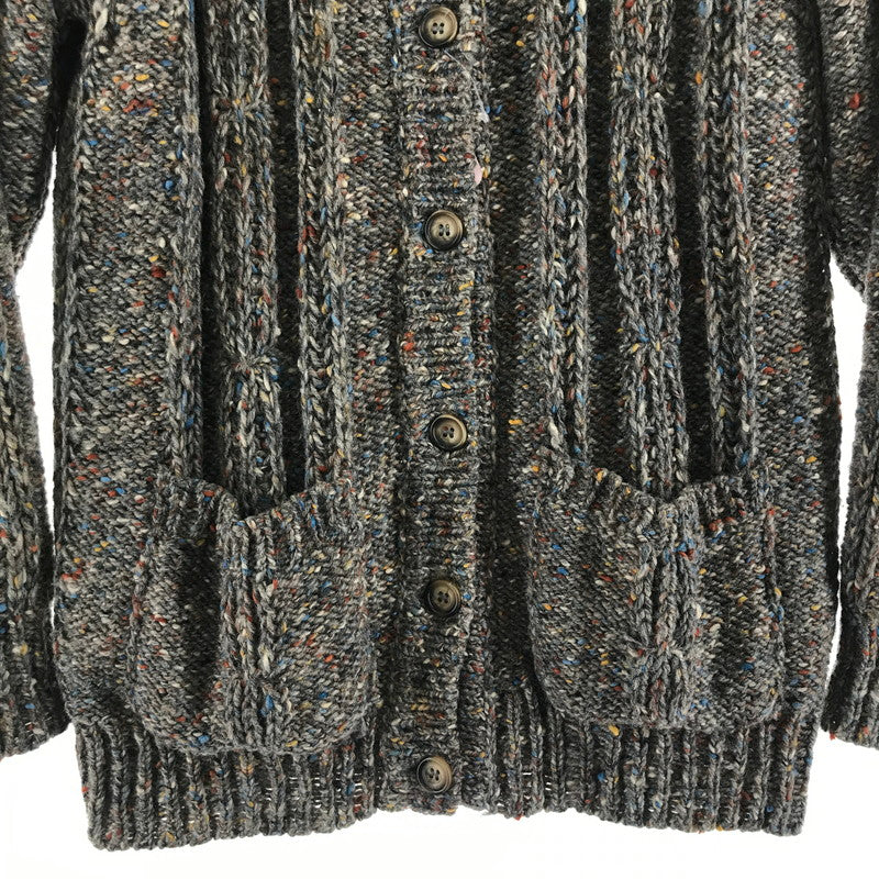 【中古品】【レディース】 BONNER OF IRELAND ボナーオブアイルランド WOOL CARDIGAN ウールカーディガン BROWN カラーネップ サイズ不明 上着 アウター ※首タグに小さな汚れあり 170-261018-io-12-fuzh サイズ：不明 カラー：ブラウン 万代Net店