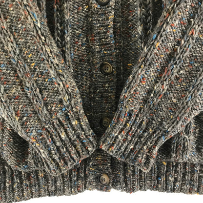 【中古品】【レディース】 BONNER OF IRELAND ボナーオブアイルランド WOOL CARDIGAN ウールカーディガン BROWN カラーネップ サイズ不明 上着 アウター ※首タグに小さな汚れあり 170-261018-io-12-fuzh サイズ：不明 カラー：ブラウン 万代Net店
