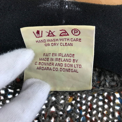 【中古品】【レディース】 BONNER OF IRELAND ボナーオブアイルランド WOOL CARDIGAN ウールカーディガン BROWN カラーネップ サイズ不明 上着 アウター ※首タグに小さな汚れあり 170-261018-io-12-fuzh サイズ：不明 カラー：ブラウン 万代Net店