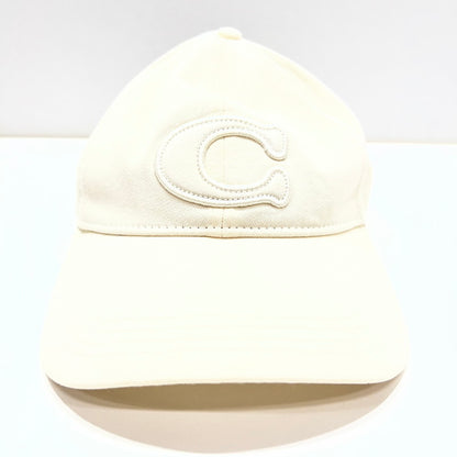 【中古品】【メンズ/レディース】 COACH コーチ CCN89 SCULPTED C BASEBALL CAP シグネチャー パッチ ベースボール キャップ 183-261015-ny-01-fuzh サイズ：O/S カラー：ベージュ 万代Net店
