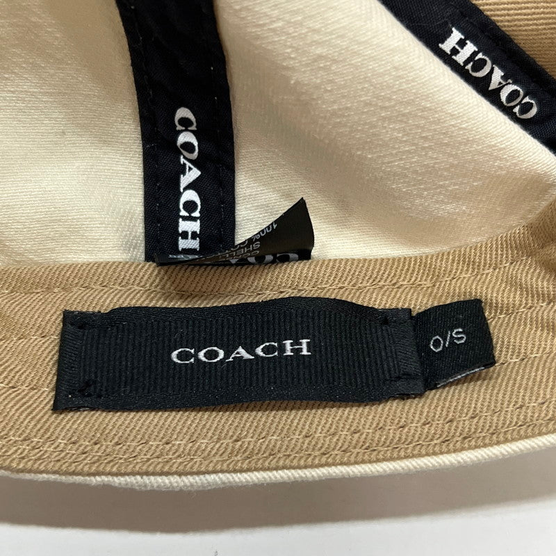 【中古品】【メンズ/レディース】 COACH コーチ CCN89 SCULPTED C BASEBALL CAP シグネチャー パッチ ベースボール キャップ 183-261015-ny-01-fuzh サイズ：O/S カラー：ベージュ 万代Net店