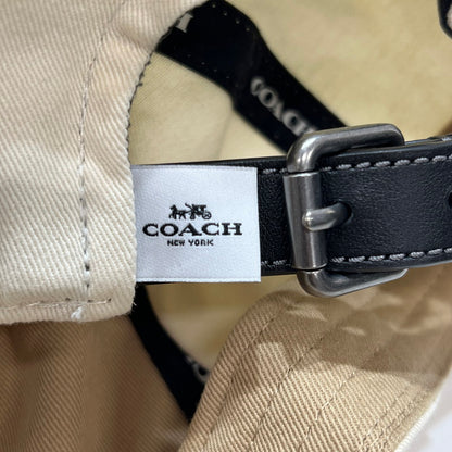 【中古品】【メンズ/レディース】 COACH コーチ CCN89 SCULPTED C BASEBALL CAP シグネチャー パッチ ベースボール キャップ 183-261015-ny-01-fuzh サイズ：O/S カラー：ベージュ 万代Net店