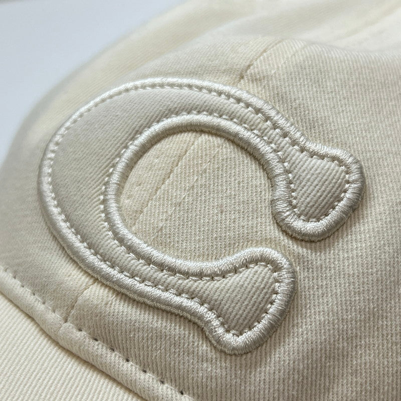 【中古品】【メンズ/レディース】 COACH コーチ CCN89 SCULPTED C BASEBALL CAP シグネチャー パッチ ベースボール キャップ 183-261015-ny-01-fuzh サイズ：O/S カラー：ベージュ 万代Net店