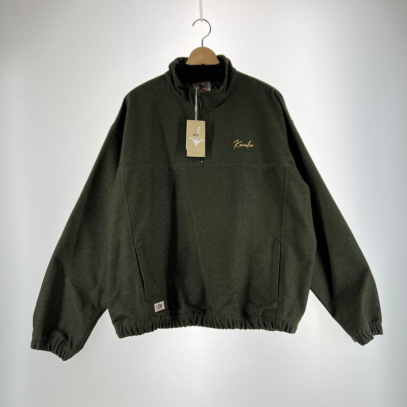 【中古品】【メンズ】 KARAKU カラク ハーフジップ デニムスウェット 145-261015-ny-06-fuzh サイズ：XL カラー：カーキ 万代Net店
