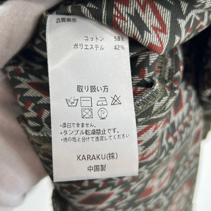 【中古品】【メンズ】 KARAKU カラク ハーフジップ デニムスウェット 145-261015-ny-06-fuzh サイズ：XL カラー：カーキ 万代Net店