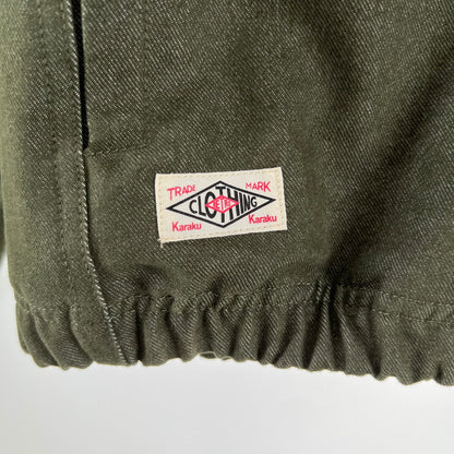 【中古品】【メンズ】 KARAKU カラク ハーフジップ デニムスウェット 145-261015-ny-06-fuzh サイズ：XL カラー：カーキ 万代Net店