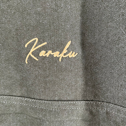 【中古品】【メンズ】 KARAKU カラク ハーフジップ デニムスウェット 145-261015-ny-06-fuzh サイズ：XL カラー：カーキ 万代Net店