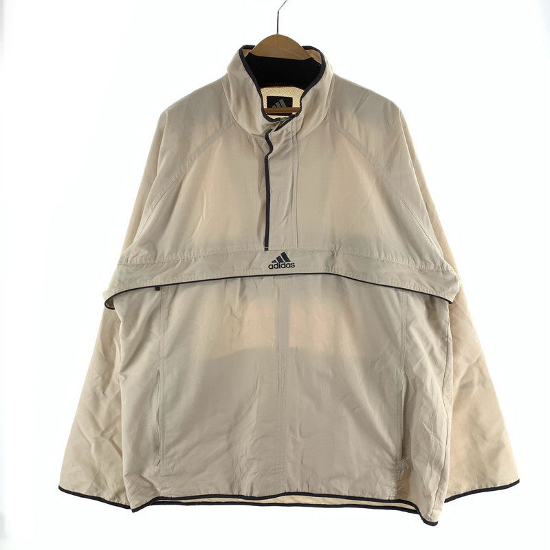 【中古品】【メンズ】 ADIDAS アディダス アノラックパーカー 万国旗タグ 古着 ジャケット ブルゾン 148-261018-gm-16-fuzh サイズ：2XO カラー：ベージュ 万代Net店