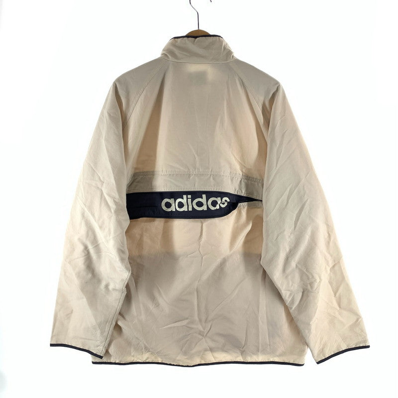 【中古品】【メンズ】 ADIDAS アディダス アノラックパーカー 万国旗タグ 古着 ジャケット ブルゾン 148-261018-gm-16-fuzh サイズ：2XO カラー：ベージュ 万代Net店