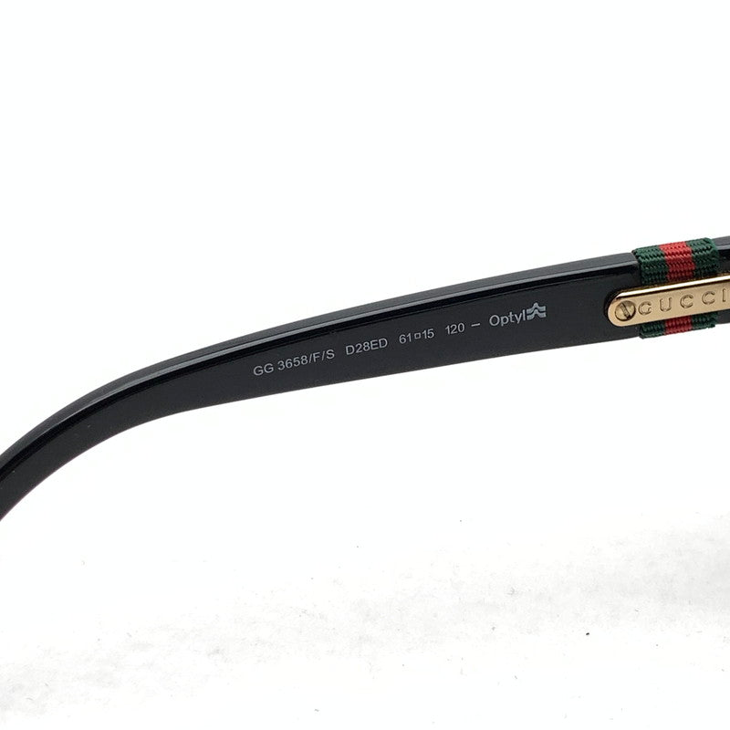 【中古品】【メンズ】 GUCCI グッチ GG3658 F S サングラス アイウェア 203-261017-gm-36-fuzh サイズ：6.1-1.5-12.0 カラー：ブラック ブラウン 万代Net店