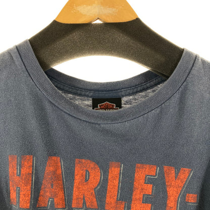 【中古品】【メンズ】 HARLEY DAVIDSON ハーレーダビッドソン 半袖Tシャツ MOTORCYCLES TEE スカル カラーBLUE SIZE:L 145-261016-ky-06-fuzh 万代Net店