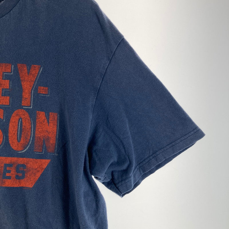 【中古品】【メンズ】 HARLEY DAVIDSON ハーレーダビッドソン 半袖Tシャツ MOTORCYCLES TEE スカル カラーBLUE SIZE:L 145-261016-ky-06-fuzh 万代Net店