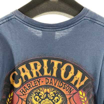 【中古品】【メンズ】 HARLEY DAVIDSON ハーレーダビッドソン 半袖Tシャツ MOTORCYCLES TEE スカル カラーBLUE SIZE:L 145-261016-ky-06-fuzh 万代Net店