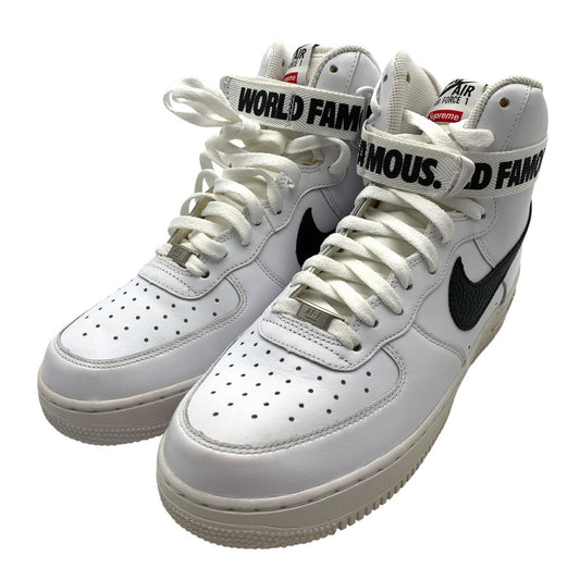 【中古品】【メンズ】 NIKE ナイキ×SUPREME シュプリーム 698696-100 AIR FORCE 1 HIGH SUPREME SP エアフォース 1 ハイ スニーカー 靴 160-261017-gm-30-fuzh サイズ：27.5cm カラー：ホワイト 万代Net店