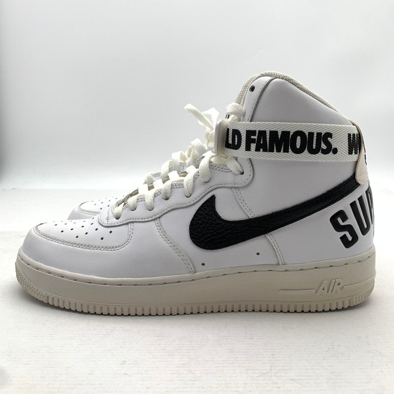 【中古品】【メンズ】 NIKE ナイキ×SUPREME シュプリーム 698696-100 AIR FORCE 1 HIGH SUPREME SP エアフォース 1 ハイ スニーカー 靴 160-261017-gm-30-fuzh サイズ：27.5cm カラー：ホワイト 万代Net店