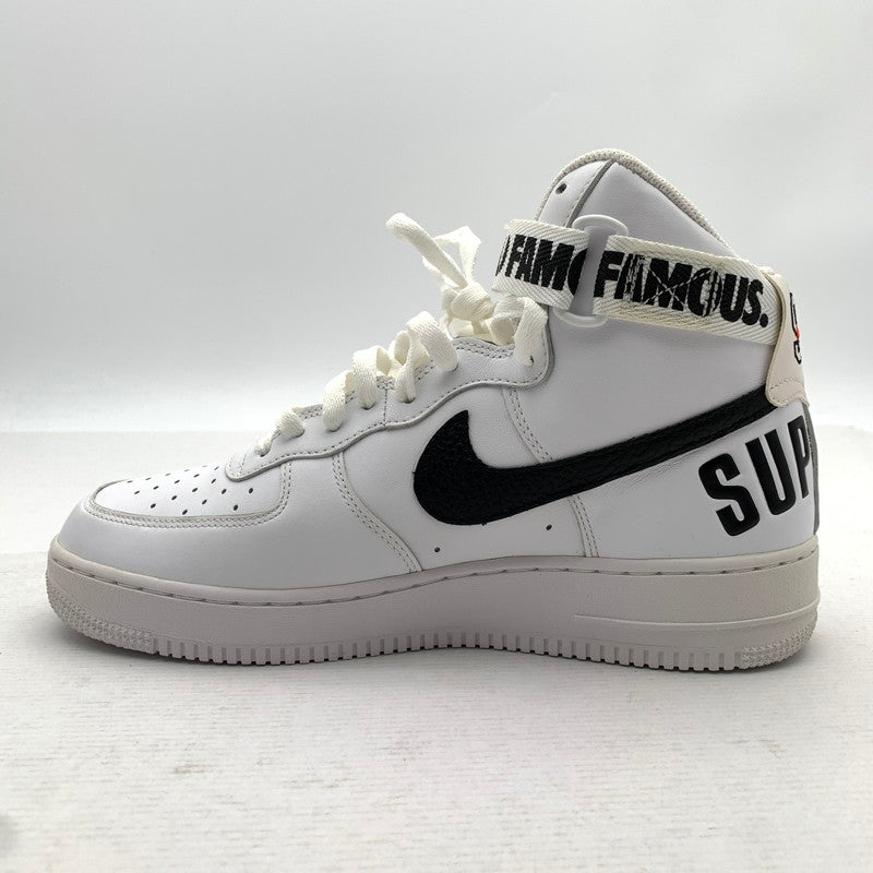 【中古品】【メンズ】 NIKE ナイキ×SUPREME シュプリーム 698696-100 AIR FORCE 1 HIGH SUPREME SP エアフォース 1 ハイ スニーカー 靴 160-261017-gm-30-fuzh サイズ：27.5cm カラー：ホワイト 万代Net店