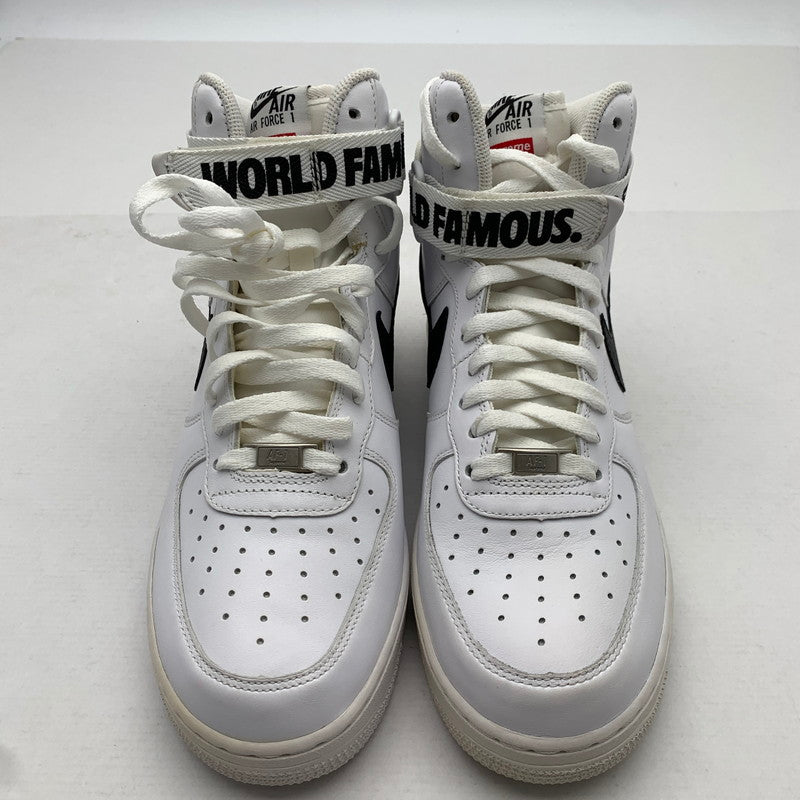 【中古品】【メンズ】 NIKE ナイキ×SUPREME シュプリーム 698696-100 AIR FORCE 1 HIGH SUPREME SP エアフォース 1 ハイ スニーカー 靴 160-261017-gm-30-fuzh サイズ：27.5cm カラー：ホワイト 万代Net店