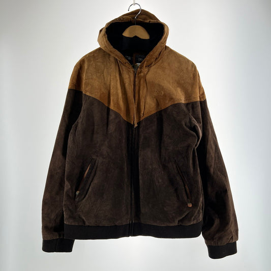 【中古品】【メンズ】 NIKE SB ナイキエスビー LEATHER HOOD JACKET レザー フード ジャケット 148-261015-ny-05-fuzh サイズ：XL カラー：ブラウン 万代Net店