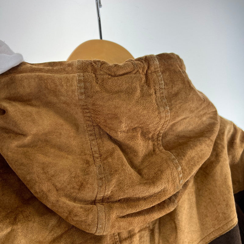 【中古品】【メンズ】 NIKE SB ナイキエスビー LEATHER HOOD JACKET レザー フード ジャケット 148-261015-ny-05-fuzh サイズ：XL カラー：ブラウン 万代Net店