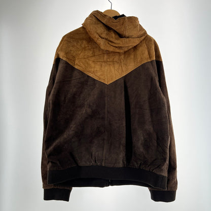 【中古品】【メンズ】 NIKE SB ナイキエスビー LEATHER HOOD JACKET レザー フード ジャケット 148-261015-ny-05-fuzh サイズ：XL カラー：ブラウン 万代Net店