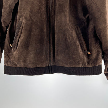 【中古品】【メンズ】 NIKE SB ナイキエスビー LEATHER HOOD JACKET レザー フード ジャケット 148-261015-ny-05-fuzh サイズ：XL カラー：ブラウン 万代Net店