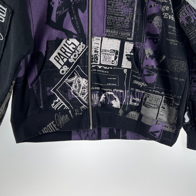 【中古品】【メンズ】 SUPREME シュプリーム 24SS COLLAGE ZIP UP HOODED SWEATSHIRT コラージュ ジップ アップ フーデッド スウェットシャツ 149-261015-ny-07-fuzh サイズ：XL カラー：総柄 万代Net店