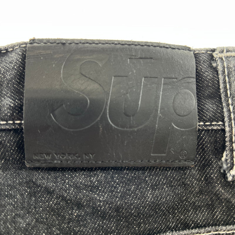 【中古品】【メンズ】 SUPREME シュプリーム 25SS S LOGO RIGID BAGGY JEAN ロゴ リジッド バギー ジーンズ 149-261015-ny-08-fuzh サイズ：34 カラー：ブラック 万代Net店