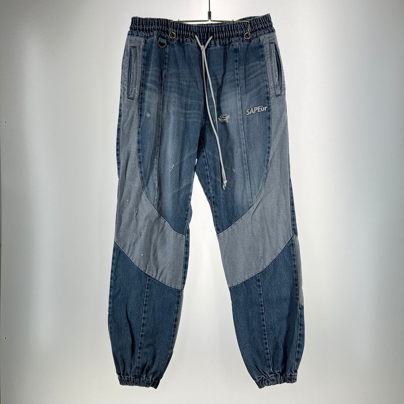 【中古品】【メンズ】 SAPEUR サプール DENIM TRACK PANTS デニムトラックパンツ 153-261015-ny-09-fuzh サイズ：XL カラー：インディゴ 万代Net店