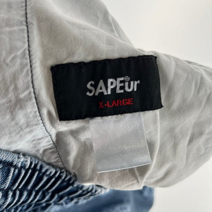 【中古品】【メンズ】 SAPEUR サプール DENIM TRACK PANTS デニムトラックパンツ 153-261015-ny-09-fuzh サイズ：XL カラー：インディゴ 万代Net店