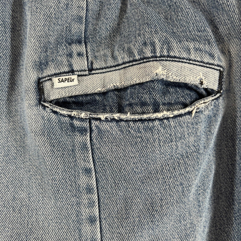 【中古品】【メンズ】 SAPEUR サプール DENIM TRACK PANTS デニムトラックパンツ 153-261015-ny-09-fuzh サイズ：XL カラー：インディゴ 万代Net店
