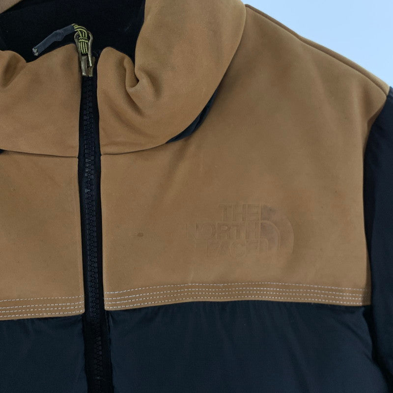 【中古品】【メンズ】 THE NORTH FACE ザ・ノースフェイス×TIMBERLAND ティンバーランド NF0A3LHX NUPTSE JACKET ヌプシジャケット ダウンジャケット 144-261017-gm-04-fuzh サイズ：S カラー：ブラック ベージュ 万代Net店