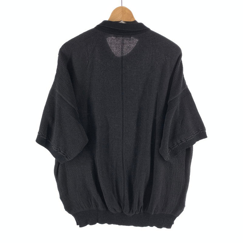 【中古品】【メンズ】 YASHIKI ヤシキ YSK-25SS-KN11 UMIIRO KNIT POLO ニットポロシャツ 半袖 古着 140-261017-gm-08-fuzh サイズ：2 カラー：ブラック 万代Net店