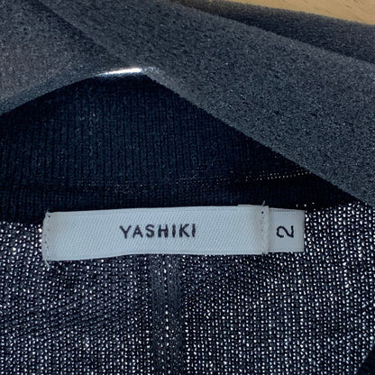 【中古品】【メンズ】 YASHIKI ヤシキ YSK-25SS-KN11 UMIIRO KNIT POLO ニットポロシャツ 半袖 古着 140-261017-gm-08-fuzh サイズ：2 カラー：ブラック 万代Net店
