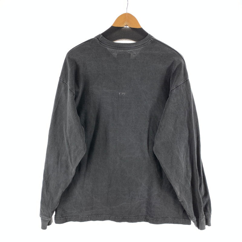 【中古品】【メンズ】 WTAPS ダブルタップス SIGN-OD LS TEE 長袖Tシャツ カットソー 古着 142-261017-gm-10-fuzh サイズ：03 カラー：グレー 万代Net店