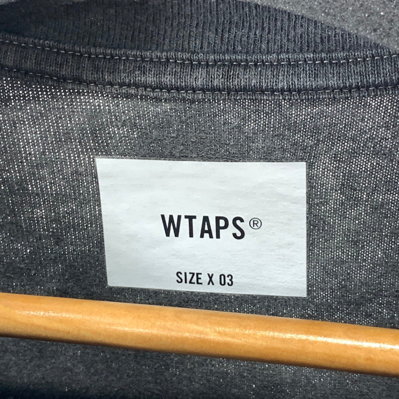 【中古品】【メンズ】 WTAPS ダブルタップス SIGN-OD LS TEE 長袖Tシャツ カットソー 古着 142-261017-gm-10-fuzh サイズ：03 カラー：グレー 万代Net店