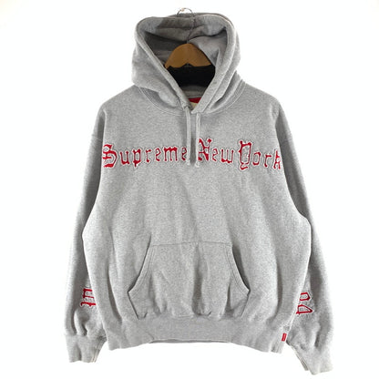 【中古品】【メンズ】 SUPREME シュプリーム CONTRAST CUTOUT HOODED SWEATSHIRT フーディー パーカー 古着 149-261017-gm-02-fuzh サイズ：M カラー：グレー 万代Net店
