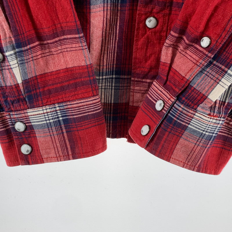 【中古品】【メンズ】 G-STAR RAW 311310014 LS SHIRT ジースターロー 長袖シャツ チェック 古着 141-261018-gm-04-fuzh サイズ：XL カラー：レッド 万代Net店