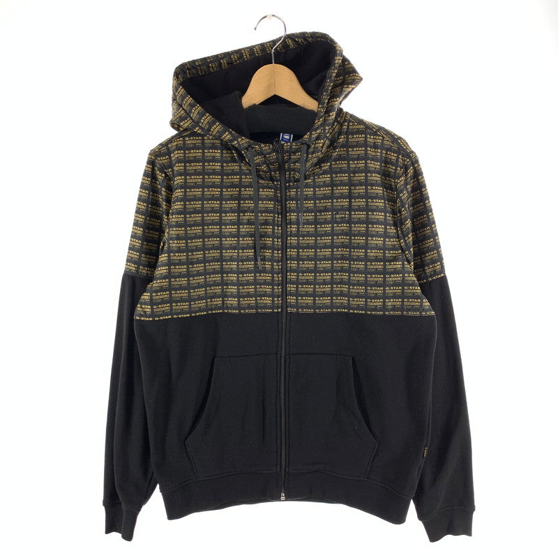 【中古品】【メンズ】 G-STAR RAW 1009508 ZIP HOODIE ジースターロー ジップアップフーディー パーカー 古着 141-261018-gm-05-fuzh サイズ：L カラー：ブラック 万代Net店