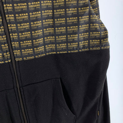 【中古品】【メンズ】 G-STAR RAW 1009508 ZIP HOODIE ジースターロー ジップアップフーディー パーカー 古着 141-261018-gm-05-fuzh サイズ：L カラー：ブラック 万代Net店