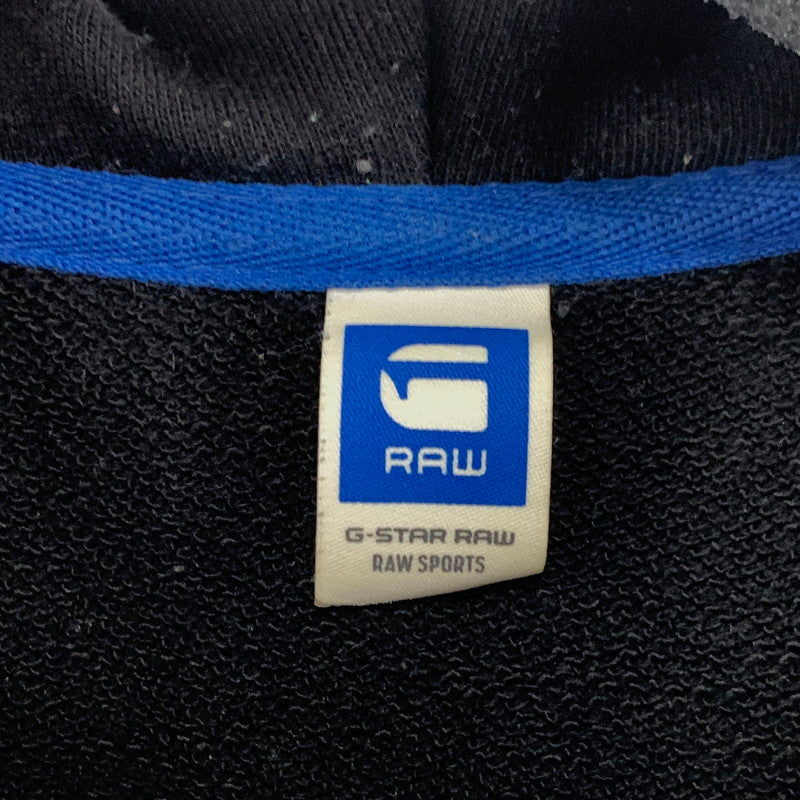 【中古品】【メンズ】 G-STAR RAW 1009508 ZIP HOODIE ジースターロー ジップアップフーディー パーカー 古着 141-261018-gm-05-fuzh サイズ：L カラー：ブラック 万代Net店