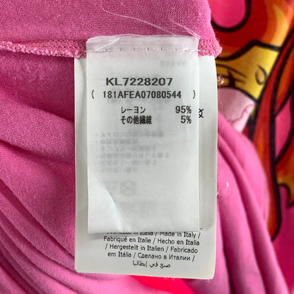 【中古品】【メンズ】 MOSCHINO モスキーノ 半袖Tシャツ カットソー 古着 141-261017-gm-12-fuzh サイズ：4 カラー：ピンク 万代Net店
