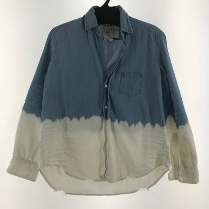 【中古品】【レディース】 FRANK＆EILEEN フランク＆アイリーン シャツ 長袖シャツ BLUE.WHITE ※使用感あり 170-261018-io-17-fuzh サイズ：XS カラー：ブルー.ホワイト 万代Net店