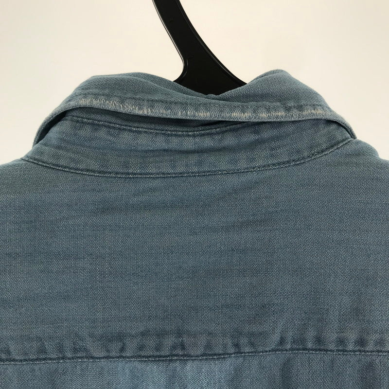 【中古品】【レディース】 FRANK＆EILEEN フランク＆アイリーン シャツ 長袖シャツ BLUE.WHITE ※使用感あり 170-261018-io-17-fuzh サイズ：XS カラー：ブルー.ホワイト 万代Net店