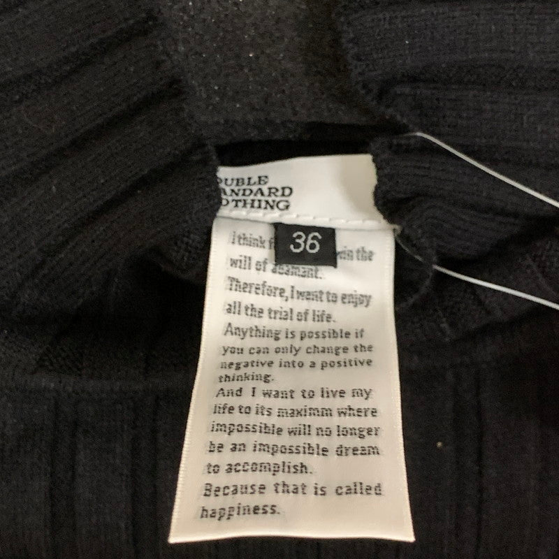 【中古品】【レディース】 DOUBLE STANDARD CLOTHING ダブルスタンダードクロージング ワンピース ニット 170-261018-gm-09-fuzh サイズ：36 カラー：ブラック 万代Net店