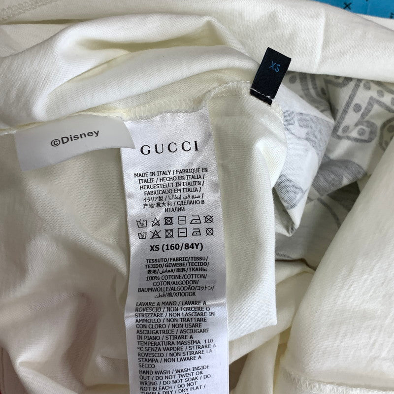 【中古品】【レディース】 GUCCI グッチ×DISNEY ディズニー 644674 PRINT SS TEE 半袖Tシャツ カットソー 古着 170-261017-gm-24-fuzh サイズ：XS カラー：ホワイト 万代Net店