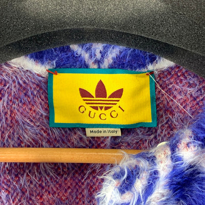 【中古品】【メンズ】 GUCCI グッチ×ADIDAS アディダス GG TREFOIL COAT トレフォイル コート 古着 152-261017-gm-16-fuzh サイズ：XS カラー：ブルー 万代Net店