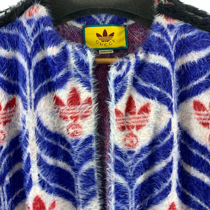 【中古品】【メンズ】 GUCCI グッチ×ADIDAS アディダス GG TREFOIL COAT トレフォイル コート 古着 152-261017-gm-16-fuzh サイズ：XS カラー：ブルー 万代Net店